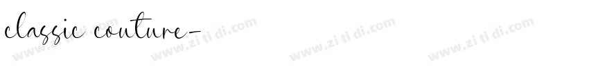 classic couture字体转换